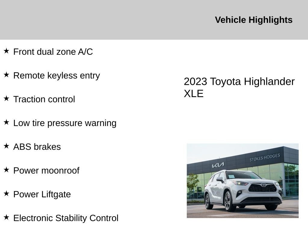 2023 Toyota Highlander XLE