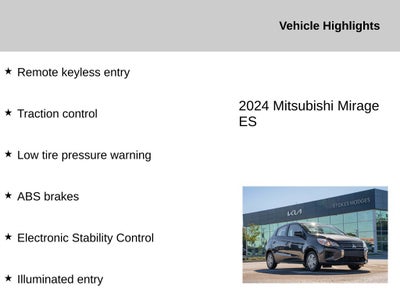 2024 Mitsubishi Mirage ES