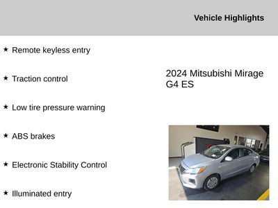 2024 Mitsubishi Mirage G4 ES